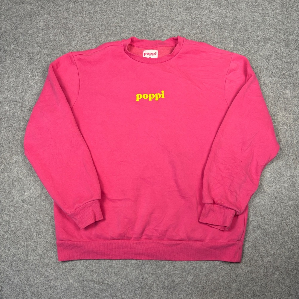 Poppi x Target Iconic Flavor Forever Pink Graphic Crewneck Sweatshirt Large
